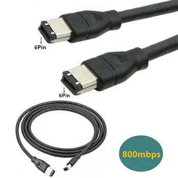  IEEE1394A Kabel do transmisji danych IEEE 1394 6P-6P 6P-6P 6 Pin-6Pin Przemysłowy kabel do kamery Firewire 800 Mb/s 0,6 m, 1 m, 1,8 m, 3 m, 5 m