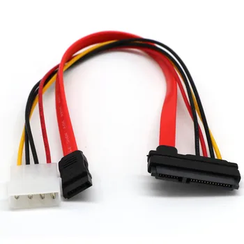  SATA Combo 15 pinowy kabel zasilający i kabel 7 pinowy kabel do transmisji danych 4 Pinowy kabel Molex do SATA Molex do zasilacza Sata