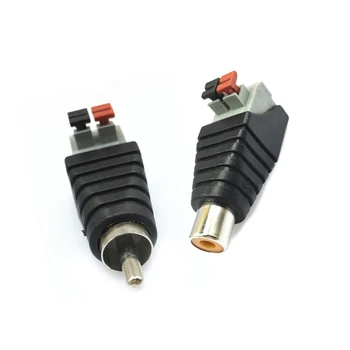  2 Szt. Kabel głośnikowy Kabel Do Audio wtyczce okrągłej Złącza RCA Adapter Gniazdo Wtyk
