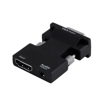  HDMI-konwerter zgodny ze złączem VGA adapter audio Obsługa Sygnału wyjściowego 1080P na PC Laptop suszarka TV Monitora, Projektora