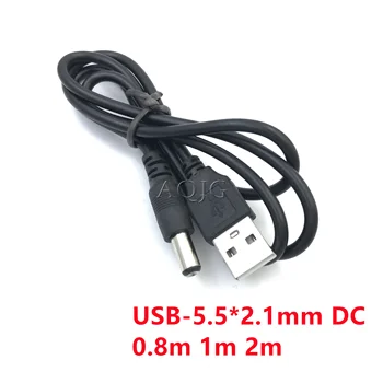  Kabel zasilający USB 2,0 do DC 5,5 mm x 2,1 mm 1,0 M 1A Wsparcie 5 W Złącze Ładowarki Kabel do Routera TV box D12 lampa MP4