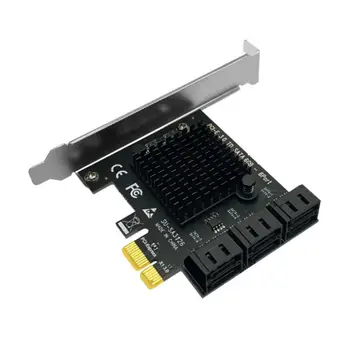  Adapter SATA PCI-E 6 Portów SATA 3,0 Dla PCI Express X4 Karta rozszerzenia SATA3.0 PCIe PCI-e SATA Kontroler HDD ASMedia ASM1166