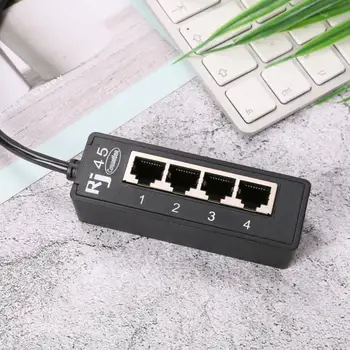  Adapter Ethernet Przedłużacz Kabla Lan Rozgałęźnika Do Łączenia się z Internetem Rozdzielacz RJ45 Złącze Pin Wtyk Modularny