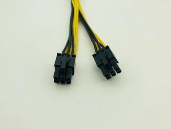  5szt 8Pin do karty Graficznej lub Procesora Dual PCI-E PCIe 6Pin Blok Zasilania Rozdzielacza Przewód Zasilający Adapter 20 cm Kabel do Kopania Bitcoinów
