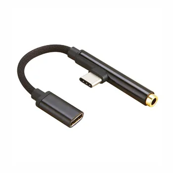  Zewnętrzna głowica Type-C 3,5 audio linia transmisji danych dwa w jednym + USB, wyjście przełączające gniazdo ładowanie telefonu komórkowego jedno przeciągnięcie dwa