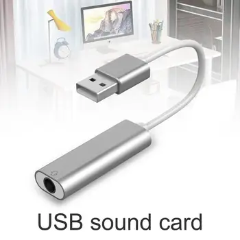  Audio karta Dźwiękowa 2 w 1 Plug Play Przenośny Zewnętrzny 7,1-Kanałowy Złącze USB C z gniazdem Audio 3,5 mm Mikrofon Adapter do słuchawek