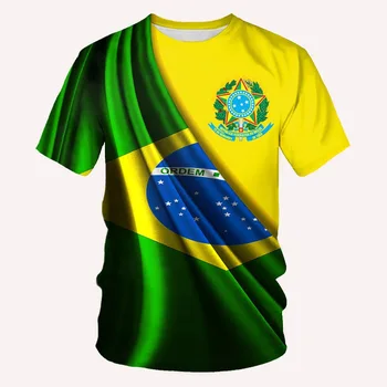  Nowa męska koszulka z nadrukiem Brasil Selection, Letnia KOSZULKA PIŁKARSKA, Meble, Odzież, Bluzki Оверсайз, Camisa Brasil, Brazylijska footbalowa z Jersey