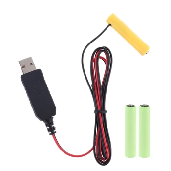  LR03 AAA Bateria Элиминатор USB Kabel Zasilania Wymienić 1-4 szt. AAA Bateria Do Elektrycznej Zabawki Latarki Zegarek LED Bezpośrednia Dostawa